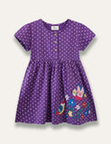 Bird Embroidered Spot Dress - Bebehanna