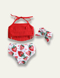 Strawberry Tassel Swim Suit