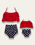 High Waist Ruffled Family Matching Swim Suit - Bebehanna