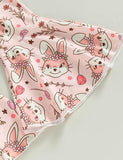 Easter Bunny Print Flare Pants Set - Bebehanna