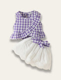 Multicolor Plaid Top + Skirt Set - Bebehanna
