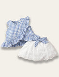 Multicolor Plaid Top + Skirt Set - Bebehanna