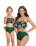 High Waist Ruffled Family Matching Swim Suit - Bebehanna