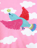 Rainbow Bird Embroidered Sweatshirt