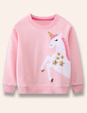 Star Unicorn Appliqué Sweatshirt