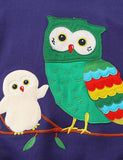 Cartoon Owl Appliqué Sweatshirt