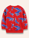 Big Blue Whale Printed Sweatshirt