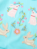 Floral Rabbit Appliqué Dress