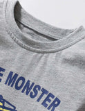 Little Monster Vehicle Printed Long Sleeve T-Shirt