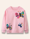 Butterfly Appliqué Sweatshirt