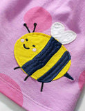 Cute Bee Appliqué Sweatshirt Dress