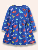 Multi Butterfly Printed Dress