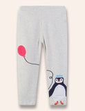 Balloon Penguin Appliqué Leggings