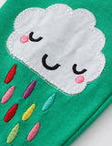 Rainy Cloud Appliqué Leggings