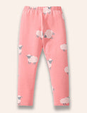 Cute Sheep Appliqué Sweatshirt+Sheep Printed Leggings