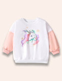 Unicorn Printed Sweatshirt Set