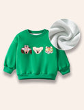 Wild Animal Appliqué Sweatshirt Set