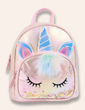 Cute Fluffy Sequined Unicorn Backpack