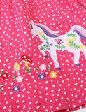 Unicorn Appliqué Dotted Dress