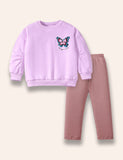 Sequined Butterfly Sweatshirt Set