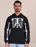 Halloween Skeleton Printed Hooded Family Matching Sweatshirt