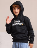 Happy Halloween Printed Hooded Sweatshirt