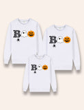 Halloween Smiley Pumpkin Boo Family Matching Sweatshirt