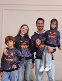 Halloween Smile Pumpkin Family Matching Hooded Sweatshirt