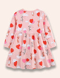 Heart Balloon Bunny Printed Dress