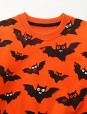 Halloween Bat Printed Sweatshirt