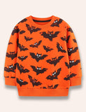 Halloween Bat Printed Sweatshirt