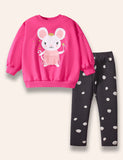 Fairy Mouse Printed Sweatshirt Set