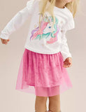 Unicorn Printed Fleece Long Sleeve T-shirt Set