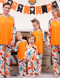 Halloween Pumpkin Dinosaur Family Matching Pajamas