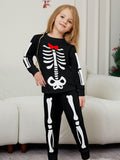 Halloween Skeleton Printed Family Matching Pajamas