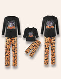 Halloween Trick Or Treat Pumpkin Printed Family Matching Pajamas