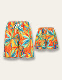 Orange Leaves Family Matching Swim Suit - Bebehanna