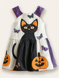 Cat Appliqué Halloween Dress