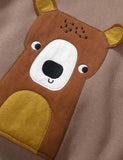 Bear Appliqué Hooded Sweatshirt - Bebehanna