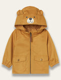 Bear Hooded Zipper Coat - Bebehanna