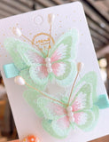 Butterfly Embroidered Hairpins - Bebehanna
