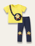 Chick Appliqué Short Sleeve Set - Bebehanna