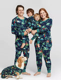 Pyjama assorti pour la famille à imprimé dinosaure de Noël