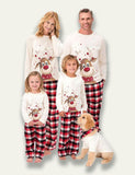 Pyjama assorti pour la famille à imprimé élan de Noël