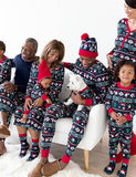 Pijama combinando para a família dos elfos do floco de neve de Natal