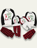 Pyjama assorti familial imprimé avec lettres d'arbre de Noël