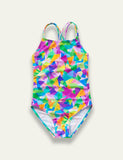 Color Printed One-piece Swimsuit - Bebehanna