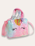 Colorful Plush Unicorn Shoulder Bag