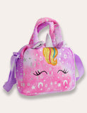 Colorful Plush Unicorn Shoulder Bag - Bebehanna