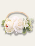 Colorful Simulated Flower Elastic Headband - Bebehanna